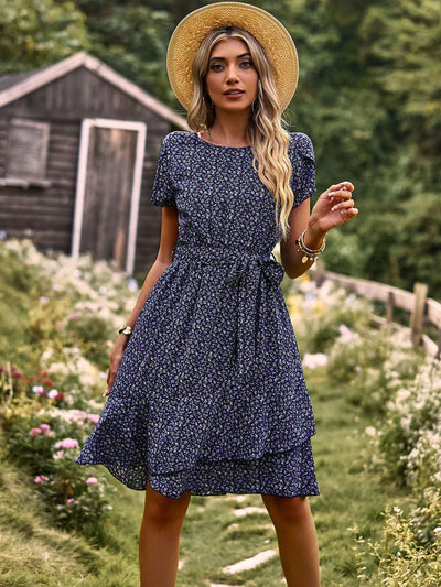 Scarlett™ - Casual Pleated Floral Dress