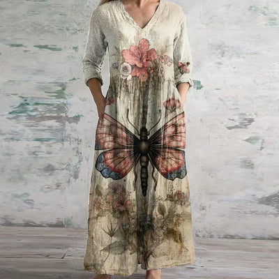 Kristen | Colorful Patchwork Floral Dress